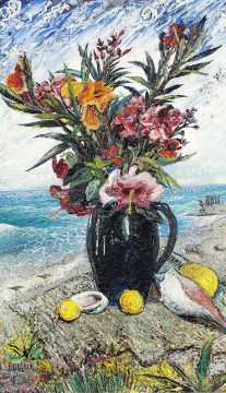 naturaleza muerta con flores junto al mar 1948 decoración moderna flores Pinturas al óleo